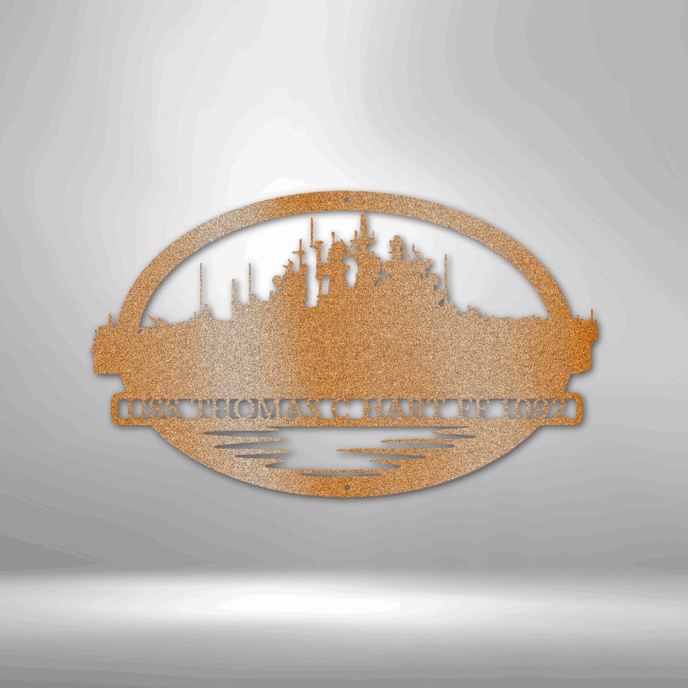 Pick Your Battleship Personalized Name Text Metal ArtCustomly Gifts