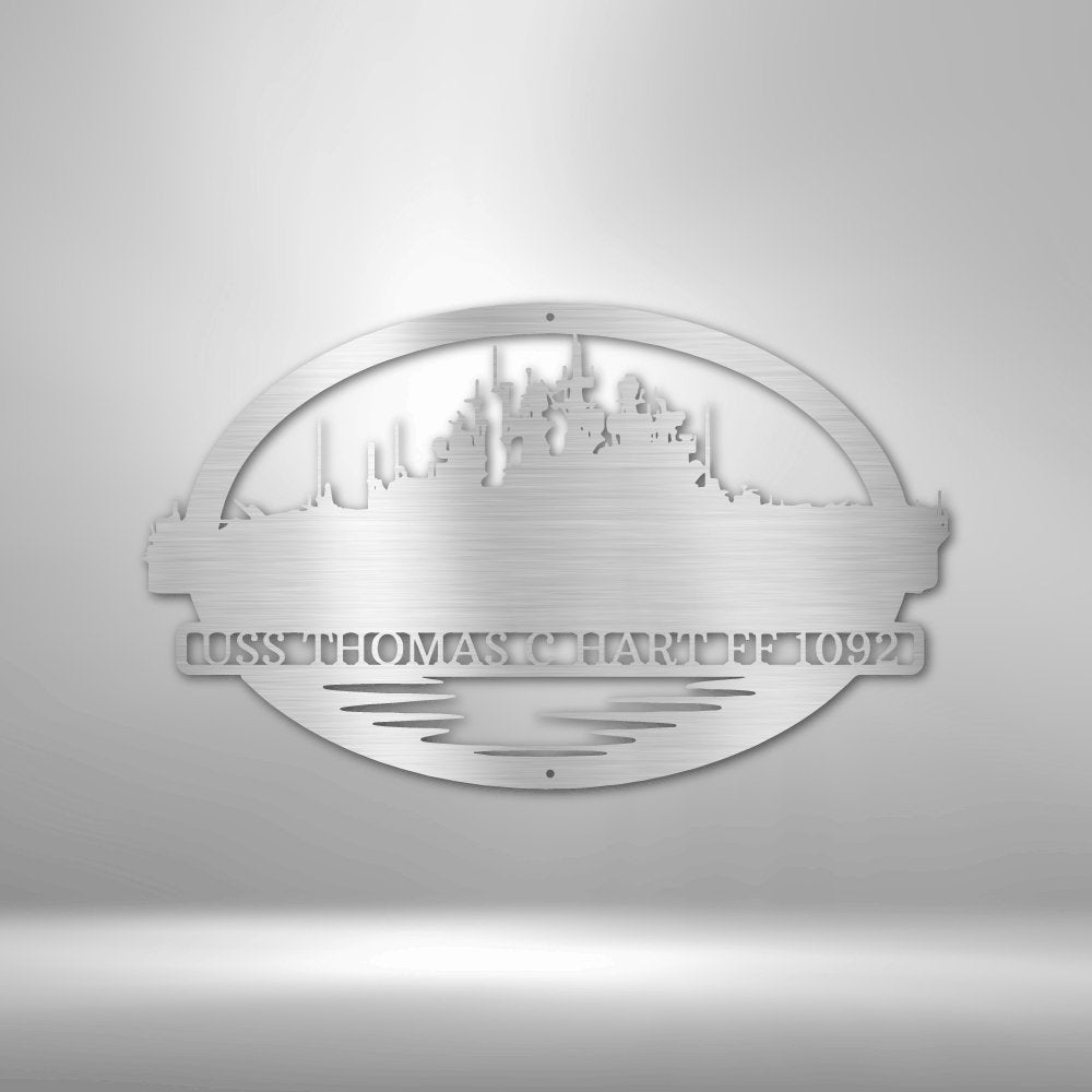 Pick Your Battleship Personalized Name Text Metal ArtCustomly Gifts