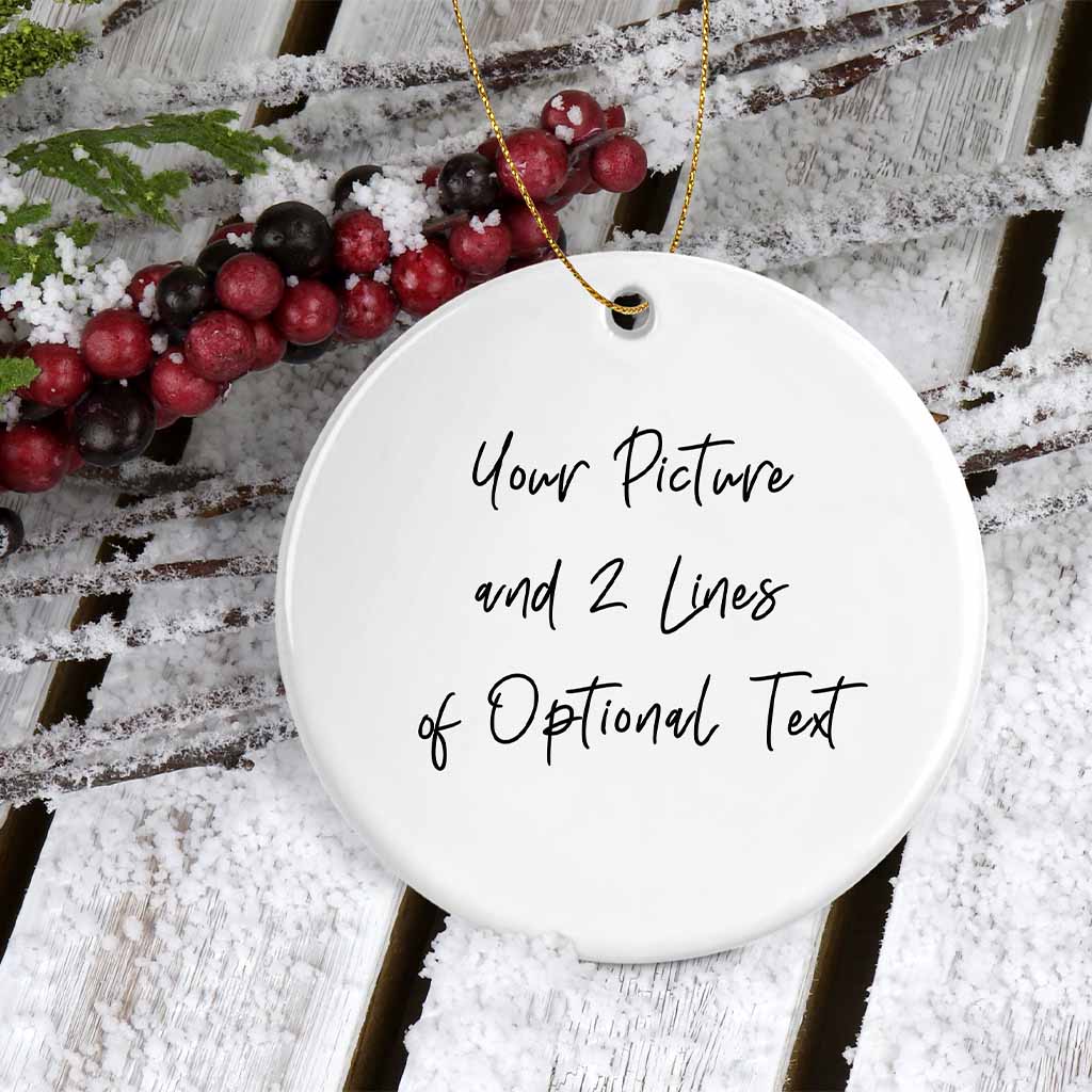 Picture Perfect Round Personalized OrnamentCustomly Gifts