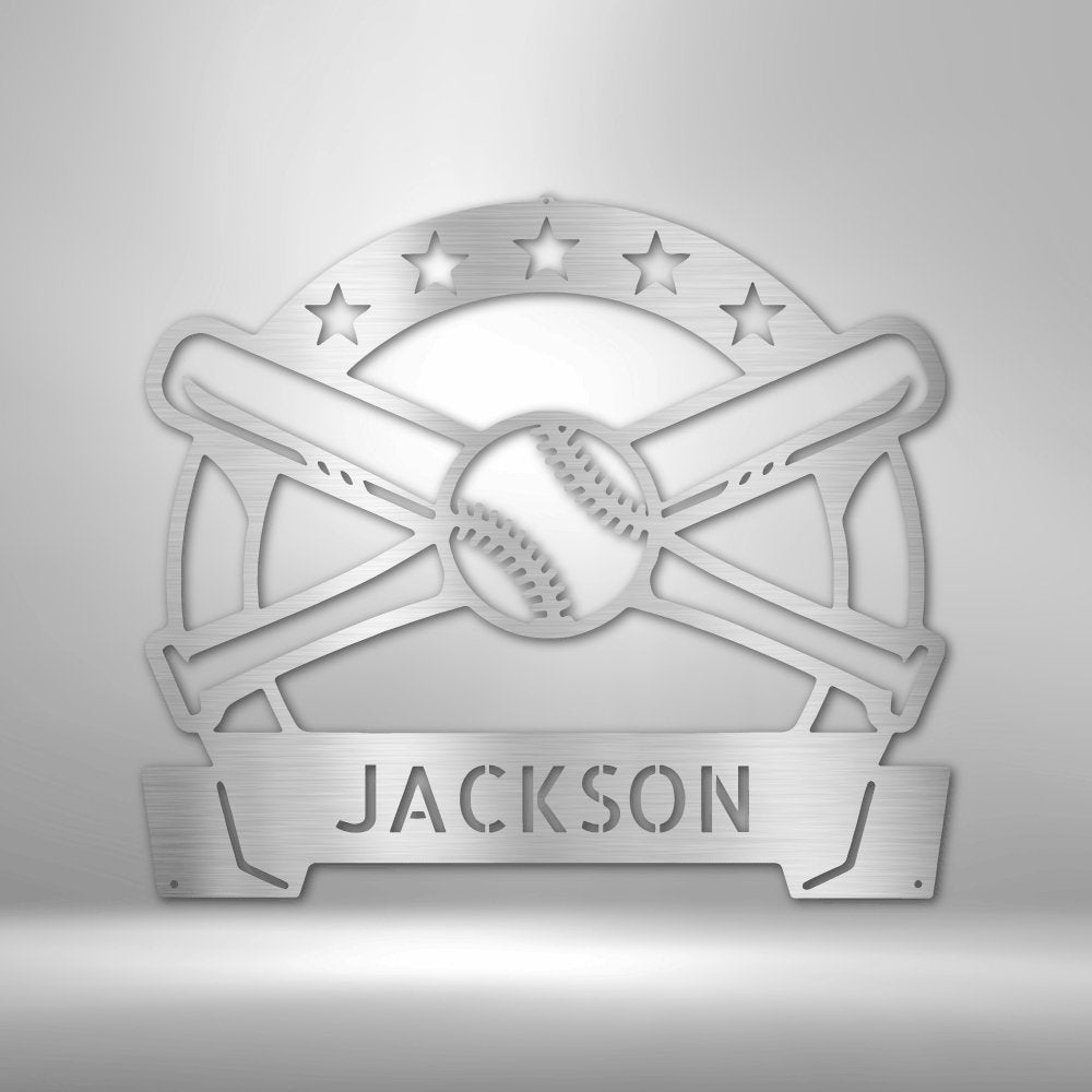 Play Ball Baseball Personalized - Metal SignCustomly Gifts