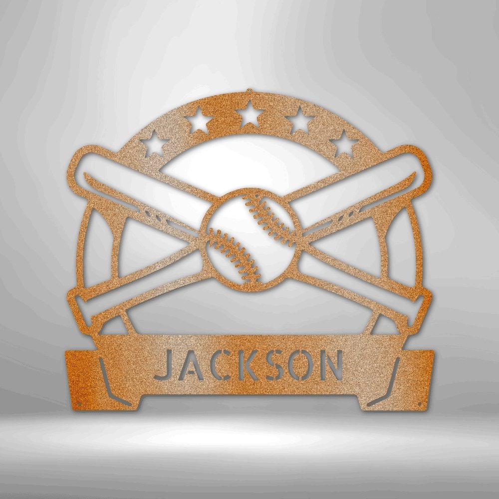 Play Ball Baseball Personalized - Metal SignCustomly Gifts