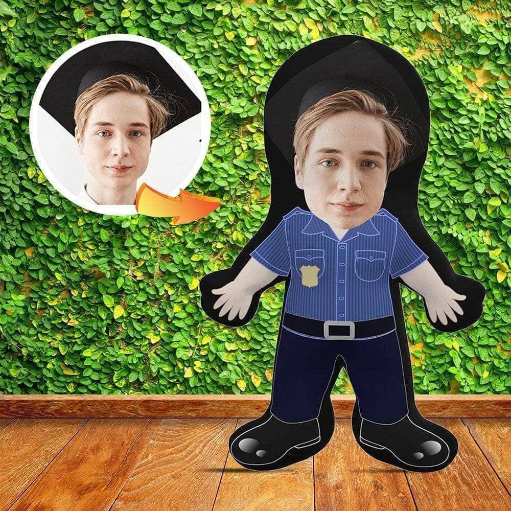 Police Officer Graduation Theme Mini Me Human Doll PillowCustomly Gifts