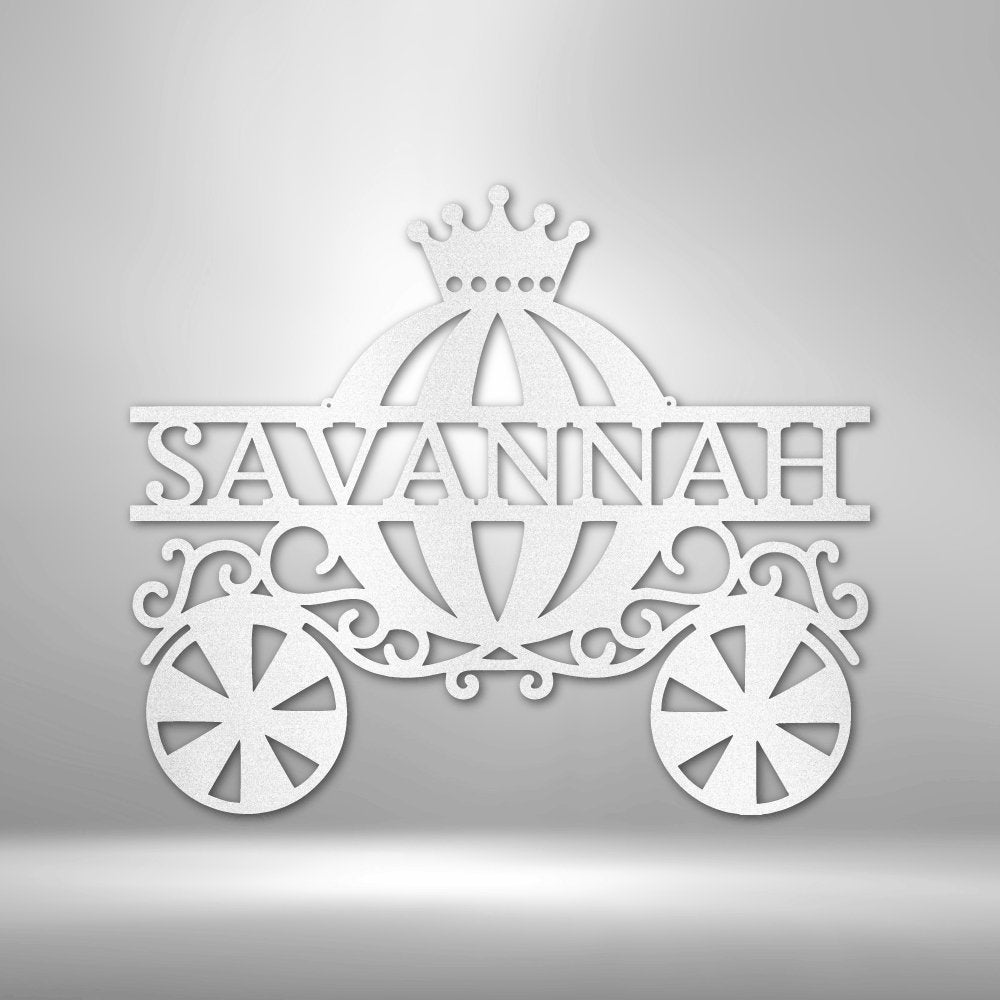 Princess Carriage Personalized Name Text Steel SignCustomly Gifts