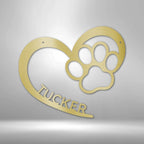 Puppy Love Personalized Name Steel SignCustomly Gifts