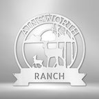 Ranch Sun Set Personalized Name Text Steel signCustomly Gifts