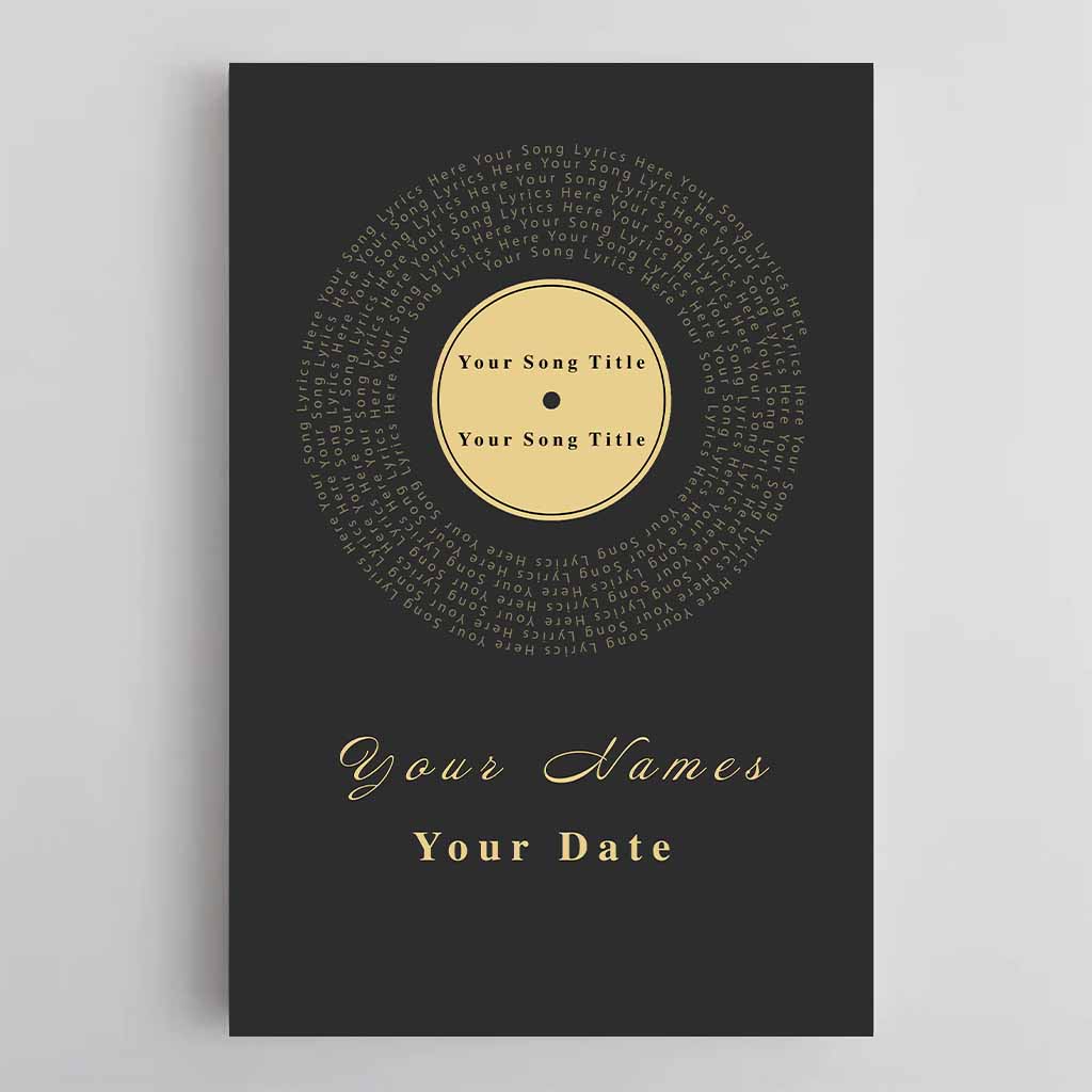 Record Music Custom Song Lyrics Names Personalized Canvas – Customly Gifts