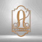 Regal Personalized Monogram Name Steel SignCustomly Gifts