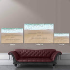 Relationship Infinity Sign Written In The Sand Beach Tropical Sea v2 Personalized CanvasCustomly Gifts