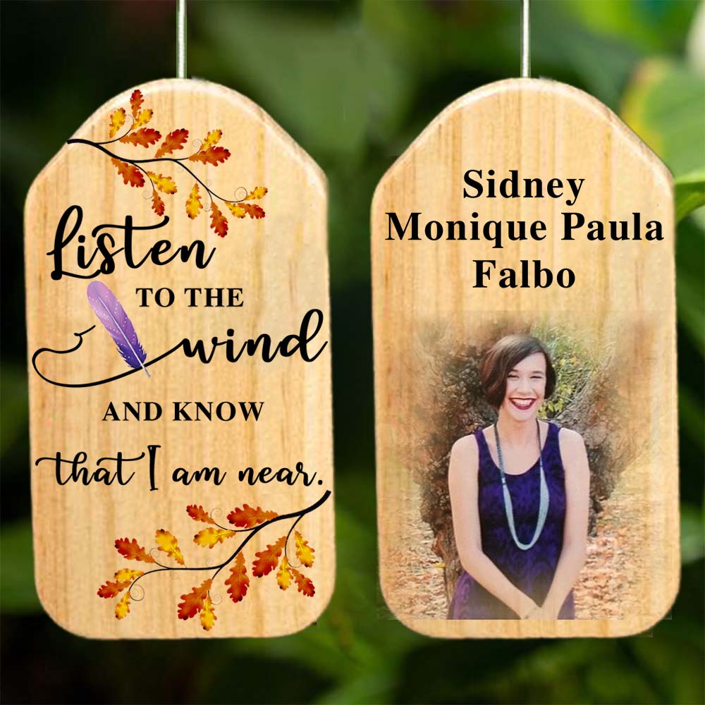 Remembrance Listen To The Wind Personalized Wind ChimeCustomly Gifts