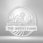 Rolling Fields Personalized Name Text Steel SignCustomly Gifts