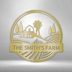 Rolling Fields Personalized Name Text Steel SignCustomly Gifts
