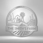 Rolling Fields Personalized Name Text Steel SignCustomly Gifts