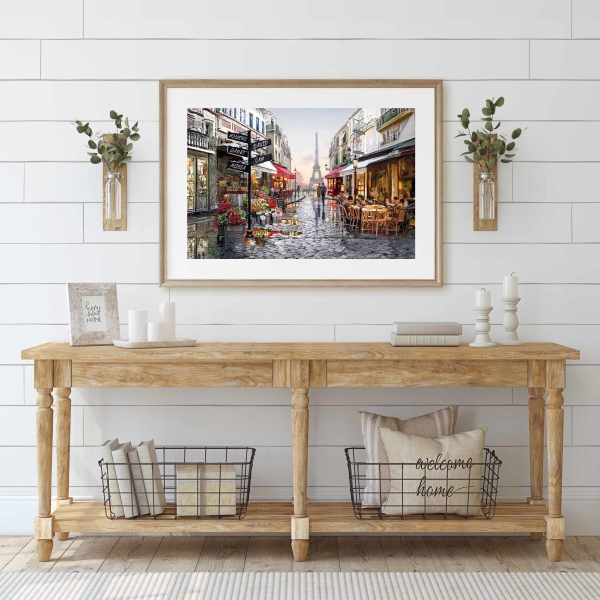 Romantic Paris Street Eiffel Tower Personalized Street Sign PosterCustomly Gifts