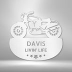 Rubber to the Road Personalized Name Text Steel SignCustomly Gifts