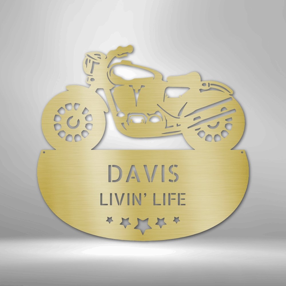 Rubber to the Road Personalized Name Text Steel SignCustomly Gifts