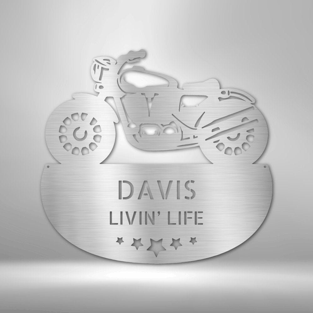 Rubber to the Road Personalized Name Text Steel SignCustomly Gifts