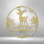 Rudolph's Personalized Name Text Steel SignCustomly Gifts
