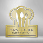 Ruler Of The Kitchen Personalized Text Steel SignCustomly Gifts