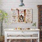 Rustic Doors Couple Saying Photo v1 Personalized CanvasCustomly Gifts