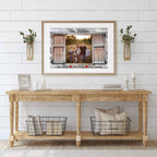 Rustic Shutters Window Photo v1 Personalized PosterCustomly Gifts