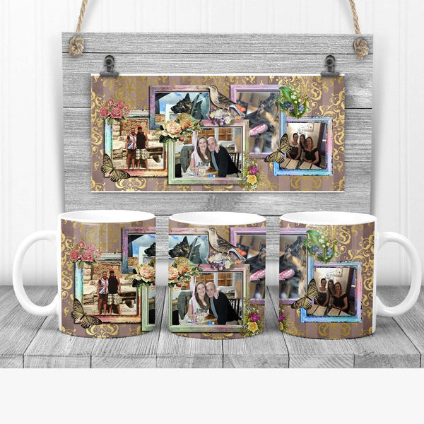 Create Photo Collage Grande Coffee Mug, Personalized Mug