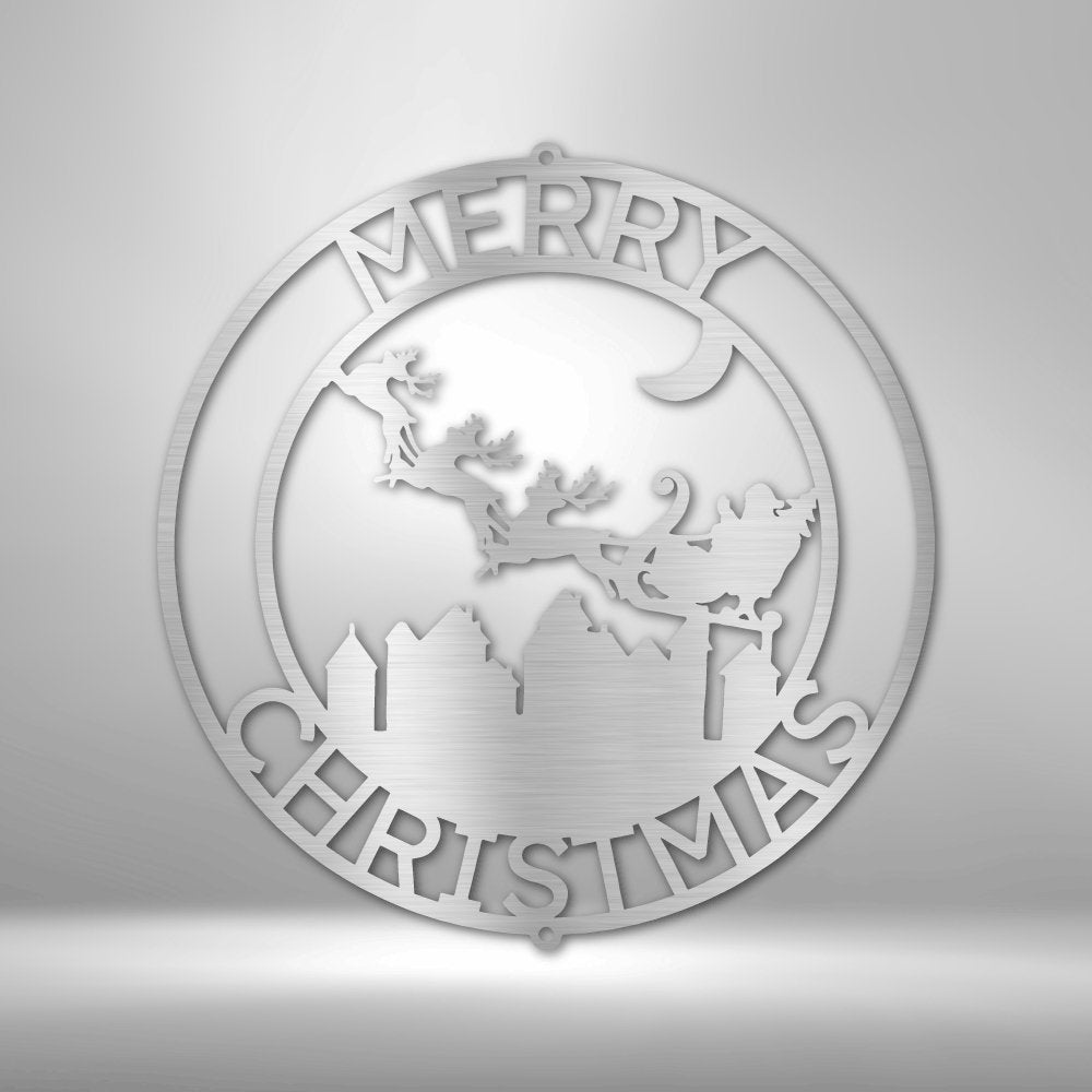 Santa's Delivery Personalized Text Steel SignCustomly Gifts