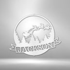 Santa's Journey Personalized Steel SignCustomly Gifts