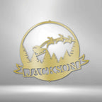 Santa's Journey Personalized Steel SignCustomly Gifts