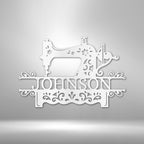 Sewing Monogram Personalized Name Text Steel SignCustomly Gifts