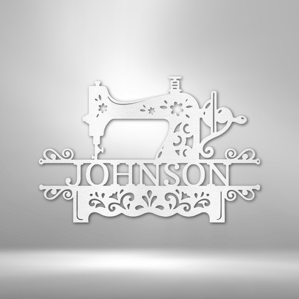 Sewing Monogram Personalized Name Text Steel SignCustomly Gifts