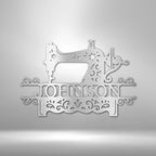 Sewing Monogram Personalized Name Text Steel SignCustomly Gifts