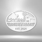 Simple Farm Personalized Steel Metal Sign Wall ArtCustomly Gifts