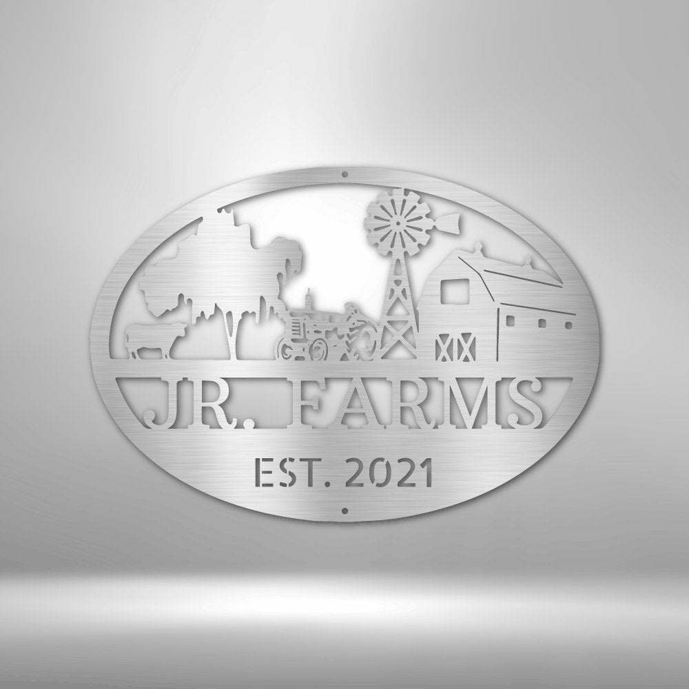 Simple Farm Personalized Steel Metal Sign Wall ArtCustomly Gifts