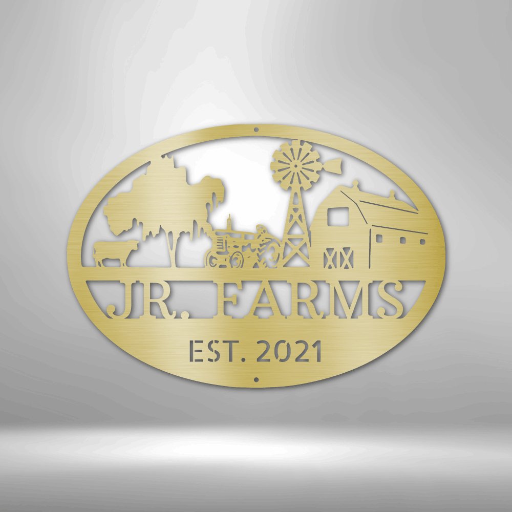 Simple Farm Personalized Steel Metal Sign Wall ArtCustomly Gifts