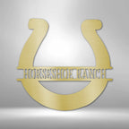 Simple Horseshoe Personalized Name Text Steel SignCustomly Gifts