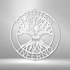 Skull Family Tree Personalized Name Text Steel SignCustomly Gifts