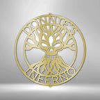 Skull Family Tree Personalized Name Text Steel SignCustomly Gifts