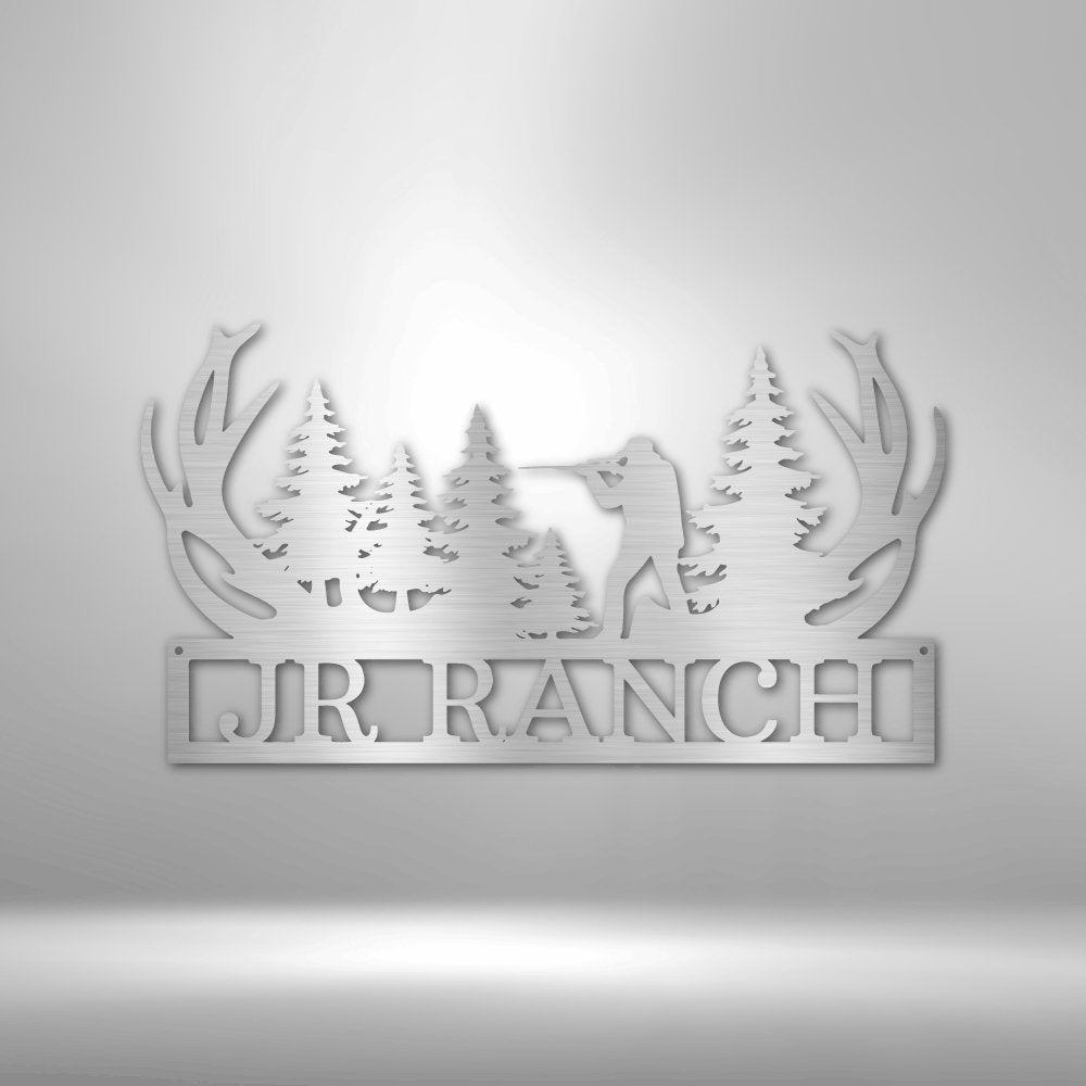 Sniper Monogram Personalized Steel SignCustomly Gifts