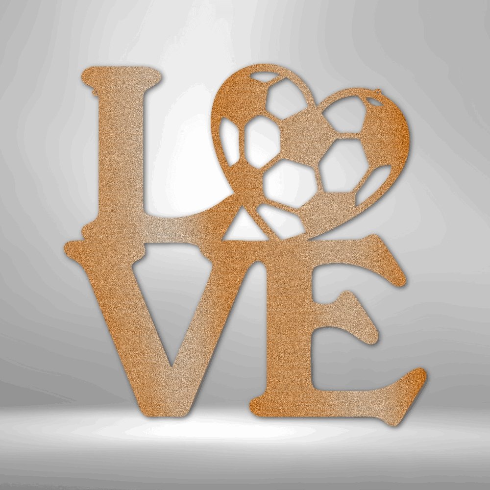 Soccer Love - Steel SignCustomly Gifts