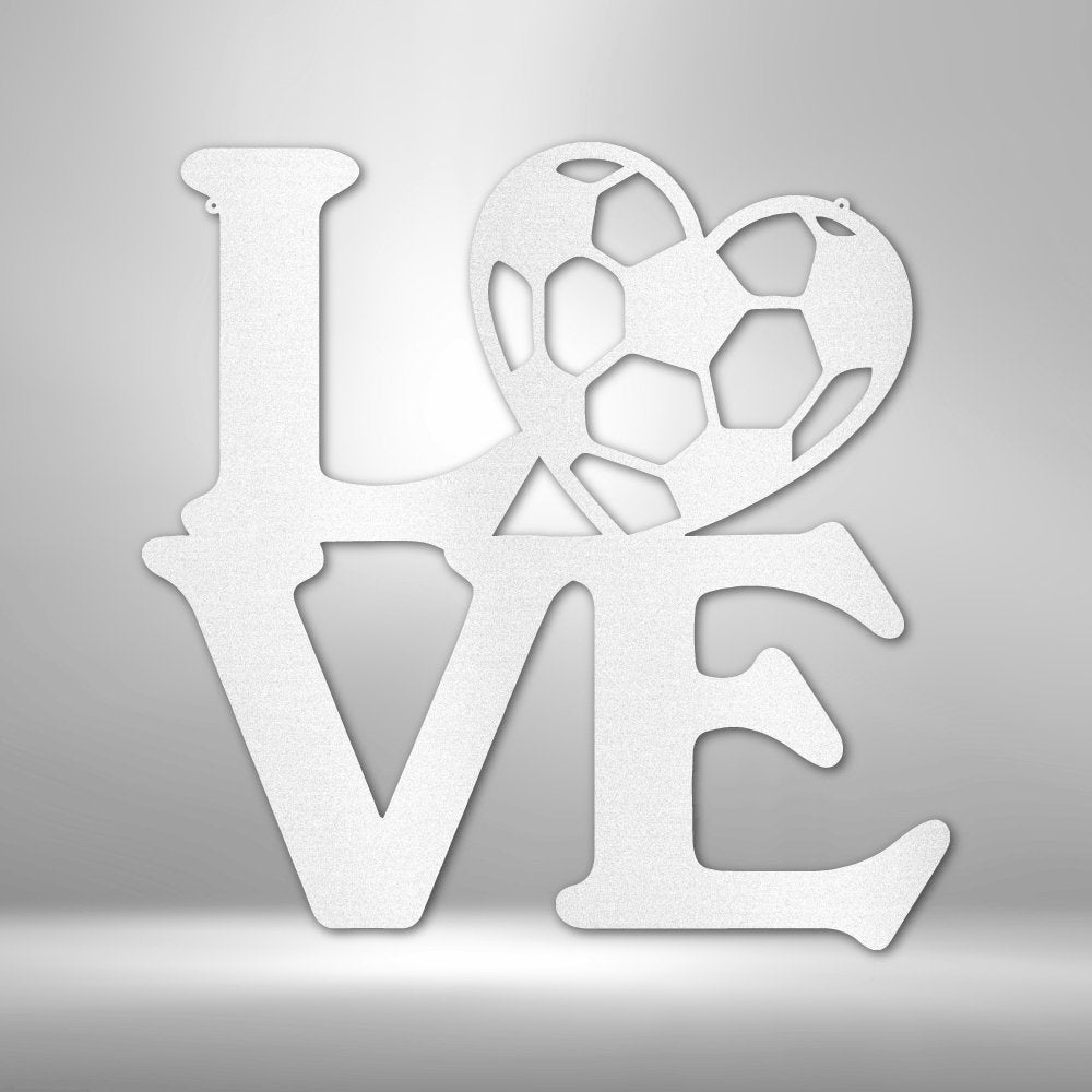 Soccer Love - Steel SignCustomly Gifts