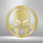 Spartan Helmet Personalized Steel SignCustomly Gifts