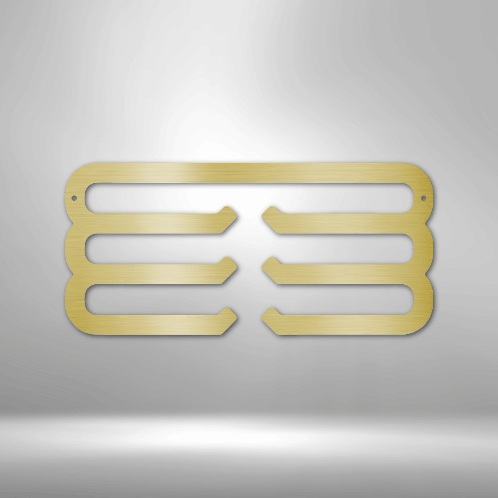 Sports Medal Hanger Monogram - Steel SignCustomly Gifts