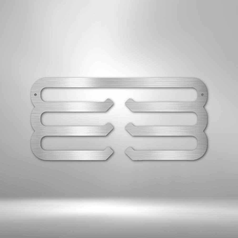 Sports Medal Hanger Monogram - Steel SignCustomly Gifts