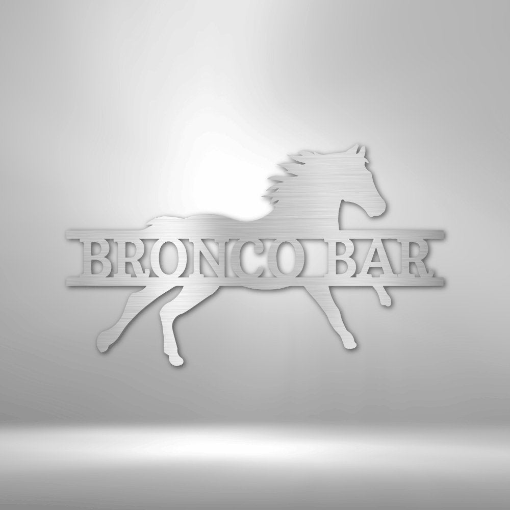 Sprinting Horse Personalized Steel SignCustomly Gifts