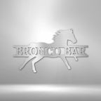 Sprinting Horse Personalized Steel SignCustomly Gifts