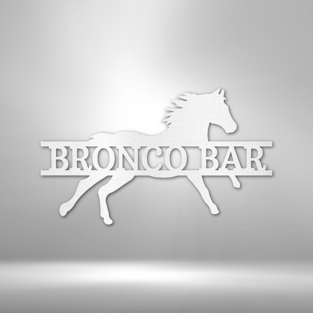 Sprinting Horse Personalized Steel SignCustomly Gifts