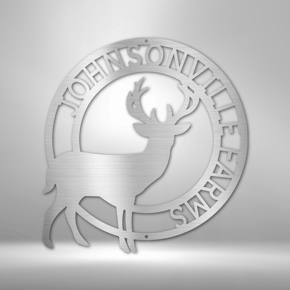 Stag Personalized Name Text Steel SignCustomly Gifts