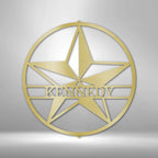 Star Personalized Name Text Steel SignCustomly Gifts
