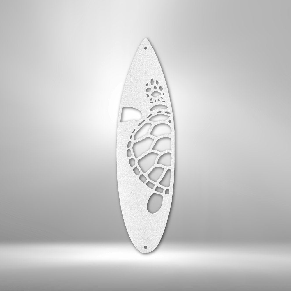 Surf Board Turtle - Steel SignCustomly Gifts