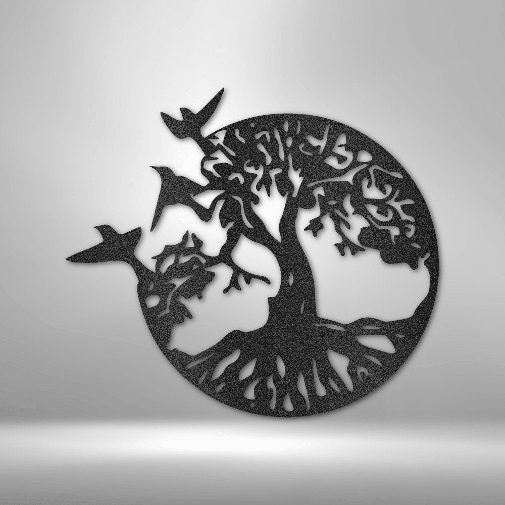 Take Flight Tree Of Life Steel SignCustomly Gifts